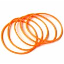 Kunststoff Armband Orange leicht dehnbar 6,5-7cm x 2mm