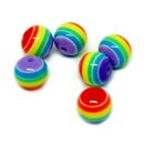 Regenbogen-Perle 8mm Acryl f&uuml;r Halsketten