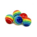 50 Bunte Regenbogen-Perle 8mm f&uuml;r Halsketten