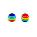 50 Bunte Regenbogen-Perle 10mm Acryl f&uuml;r Halsketten