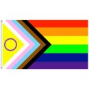 Regenbogen + Trans* + Inter Progress 2022 Flagge 60*90cm