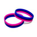 Bi-Sexuell-Armband Horizontal/Pink-Lila-Blau 15mm