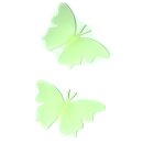 4 Leuchtende 3D Schmetterlinge in 3D Wanddekoration