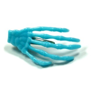 Skeletthand-Haarspange in Hell-Blau 55mm